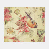 ヴィンテージ装飾クリスマスフリースブランケット フリースブランケット (正面(横))