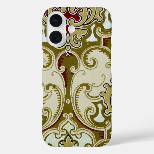 ヴィンテージ装飾ゴールドスクロールロイヤル壁紙 Case-Mate iPhoneケース (裏面)