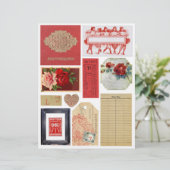 ヴィンテージ装飾セット（赤） (スタンド正面)