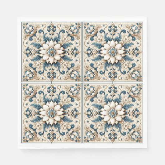 ヴィンテージ装飾デザイン スタンダードランチョンナプキン (正面)