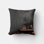 ヴィンテージ装飾ハロウィーンカボチャ怖いこうもり クッション (正面)