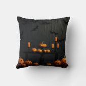 ヴィンテージ装飾ハロウィーンカボチャ怖いこうもり クッション (裏面)