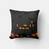 ヴィンテージ装飾ハロウィーンカボチャ怖いこうもり クッション (正面)