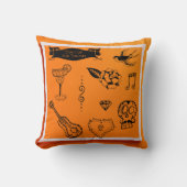 ヴィンテージ装飾ハロウィーン怖いこうもり クッション (正面)