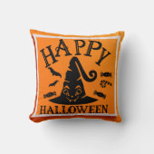 ヴィンテージ装飾ハロウィーン魔女帽怖いこうもり クッション (正面)