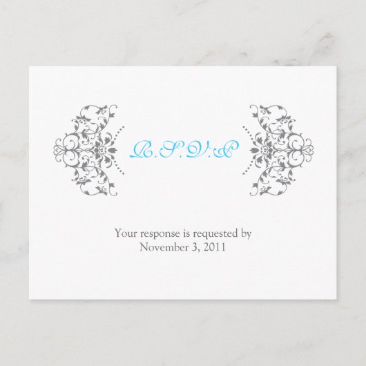 ヴィンテージ装飾フレーム インビテーションポストカード (正面)