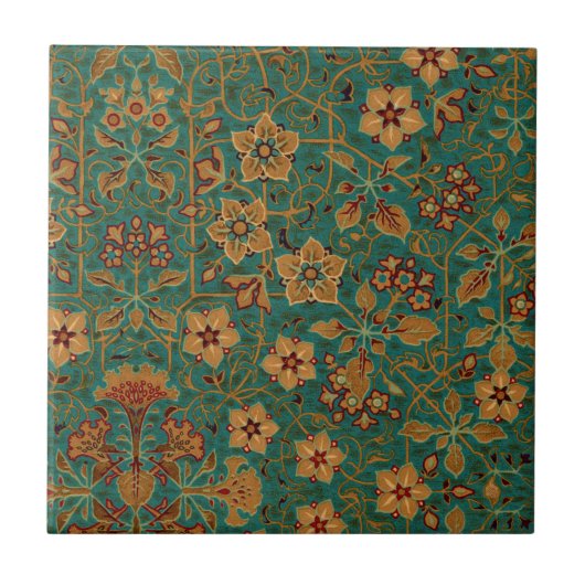 ヴィンテージ装飾フローラ敷物パターン タイル (正面)