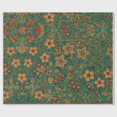 ヴィンテージ装飾フローラ敷物パターン ラッピングペーパー (フラット)