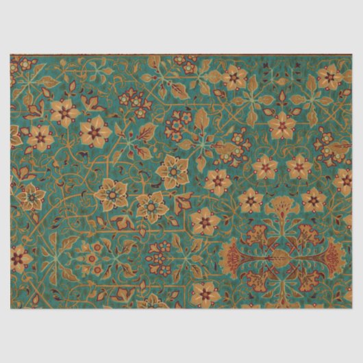 ヴィンテージ装飾フローラ敷物パターン 薄葉紙 (正面)