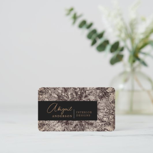 ヴィンテージ装飾プロフェッショナルゴールデンシグネチャー 名刺 (スタンド正面)