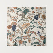 ヴィンテージ装飾ペイズリーシームレスパターン小  タペストリー (正面(横))