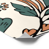 ヴィンテージ装飾ペイズリーシームレスパターン小 ポスター (角)