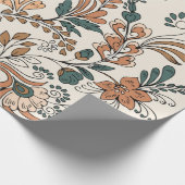 ヴィンテージ装飾ペイズリーシームレスパターン小  ラッピングペーパー (角)