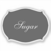 ヴィンテージ装飾ホワイトスクリプトブラックキッチン シール (正面)