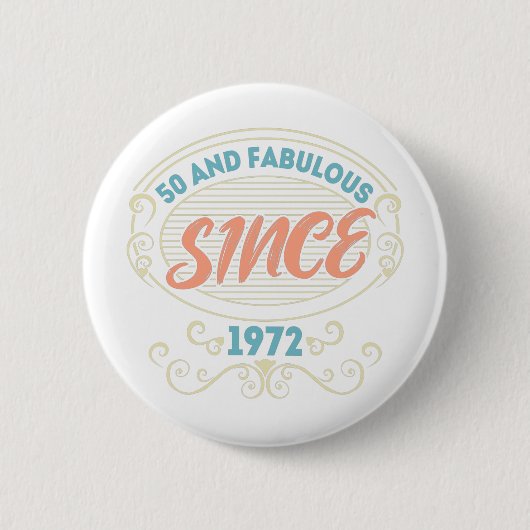 ヴィンテージ装飾品50と1972年以来の素晴らしい 缶バッジ (正面)