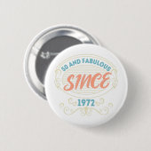 ヴィンテージ装飾品50と1972年以来の素晴らしい 缶バッジ (正面&裏面)