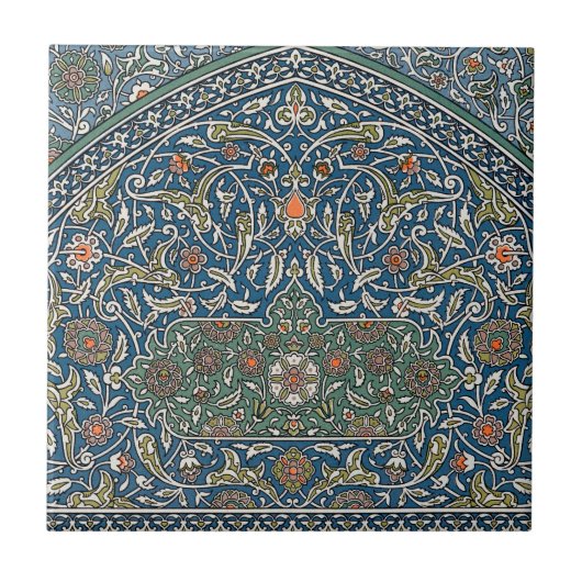 ヴィンテージ装飾唐草模様 タイル (正面)