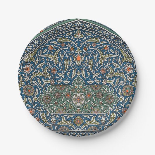 ヴィンテージ装飾唐草模様 ペーパープレート (正面)