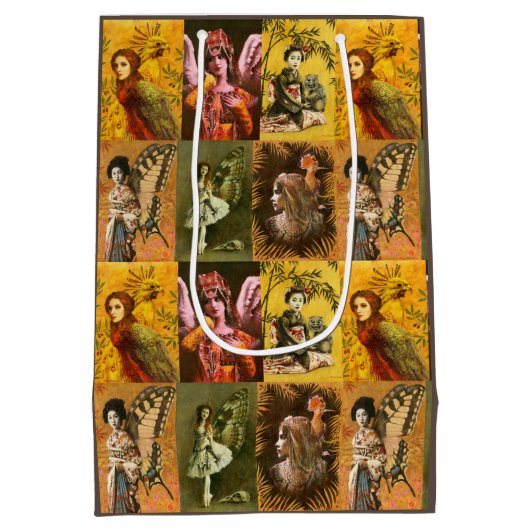 ヴィンテージ装飾姿抱き枕 ミディアムペーパーバッグ (裏面)