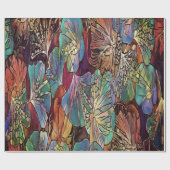 ヴィンテージ装飾屋外花模様 ラッピングペーパー (フラット)