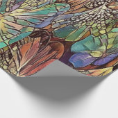 ヴィンテージ装飾屋外花模様 ラッピングペーパー (角)