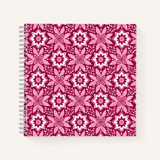 ヴィンテージ装飾幾何学模様 ノートブック (正面)