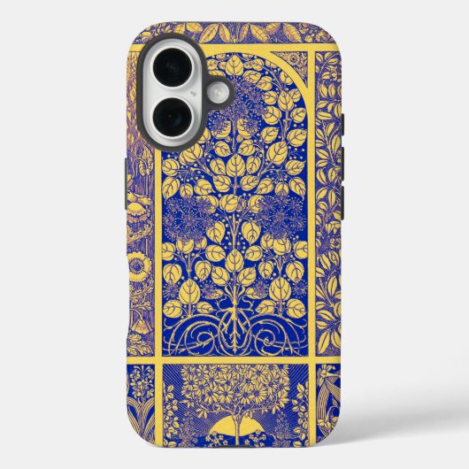 ヴィンテージ装飾植物性アールヌーボー模様 Case-Mate iPhoneケース (裏面)