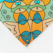 ヴィンテージ装飾模様イスラーム、アラビア語、インディアン、 フリースブランケット (角)