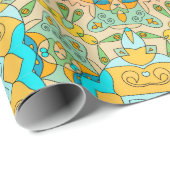 ヴィンテージ装飾模様イスラーム、アラビア語、インディアン、 ラッピングペーパー (ロールコーナー)