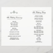 ヴィンテージ装飾用折り畳み結婚式 プログラム (裏面)