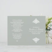 ヴィンテージ装飾用折り畳み結婚式 プログラム (スタンド正面)