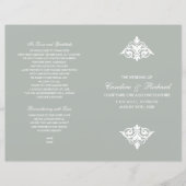 ヴィンテージ装飾用折り畳み結婚式 プログラム (正面)