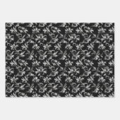 ヴィンテージ装飾用3D白黒デザイン ラッピングペーパーシート (正面2)