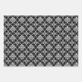 ヴィンテージ装飾用3D白黒デザイン ラッピングペーパーシート (正面)