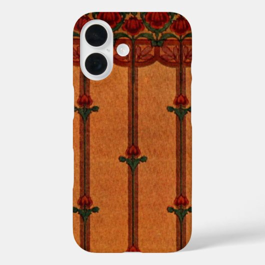 ヴィンテージ装飾繊維壁紙パターン Case-Mate iPhoneケース (裏面)