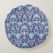 ヴィンテージ装飾美術19世紀フローラデザイン ラウンドクッション (裏面)