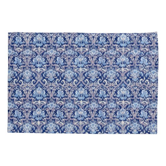 ヴィンテージ装飾美術19世紀フローラデザイン 枕カバー (裏面-左)