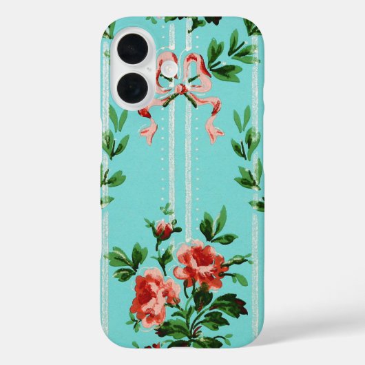 ヴィンテージ装飾花レトロ花柄 Case-Mate iPhoneケース (裏面)