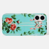ヴィンテージ装飾花, レトロな花柄パターン Case-Mate iPhoneケース (裏面 (横))