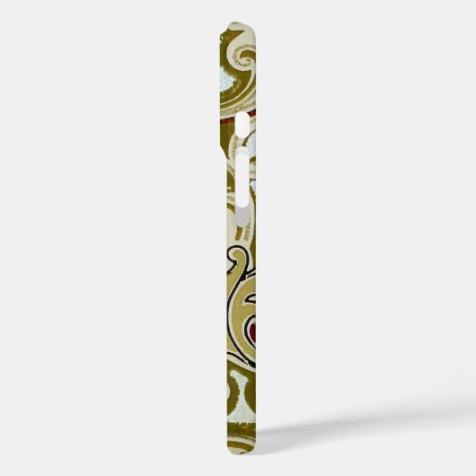 ヴィンテージ装飾金ゴールドスクロール王室の壁紙 Case-Mate iPhoneケース (裏面 / 左)