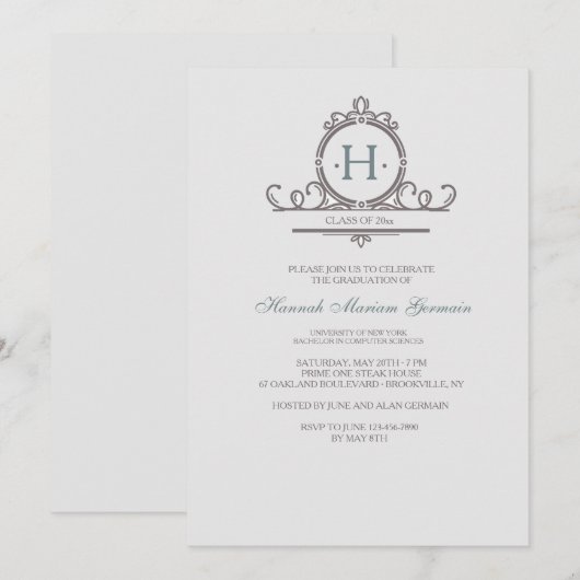 ヴィンテージ装飾2 招待状 (正面/裏面)