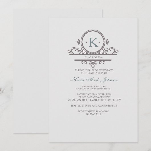 ヴィンテージ装飾3 招待状 (正面/裏面)