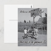 ヴィンテージ裏庭バスケットボールポストカード ポストカード (正面/裏面)