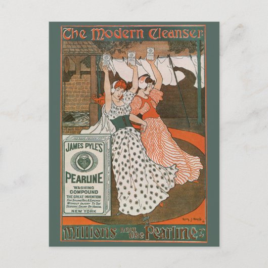 ヴィンテージ製品ラベルアートピアラインクレンモダンザー ポストカード (正面)