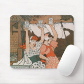 ヴィンテージ製品ラベルアートピアラインクレンモダンザー マウスパッド (マウス)