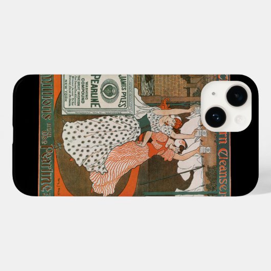 ヴィンテージ製品ラベルアートピアラインクレンモダンザー Case-Mate iPhoneケース (裏面 (横))