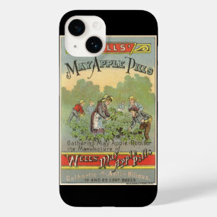 ヴィンテージ製品ラベルアート、ウェルズのメイアップルピルス Case-Mate iPhone 14ケース