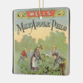 ヴィンテージ製品ラベルアート、ウェルズApple Pills セラミックオーナメント (左)