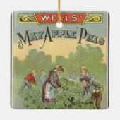 ヴィンテージ製品ラベルアート、ウェルズApple Pills セラミックオーナメント (裏面)