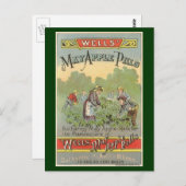 ヴィンテージ製品ラベルアート、ウェルズApple Pills ポストカード (正面/裏面)